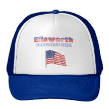 Val för Ellsworth patriotiska amerikanska flaggan  Baseball Hat
