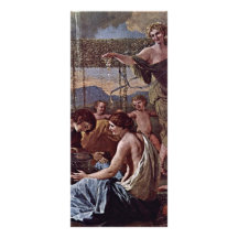 Väldet av floror specificerar vid Poussin Nicolas Rackkort Med Full Färg