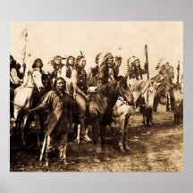 Väldiga Sioux - vintage Stereoview Print