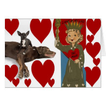 Valentin 14 för hundfotovintage hälsningskort