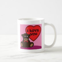 Valentin dagbjörn kaffe mugg