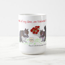 Valentin ekorrepar kaffe kopp