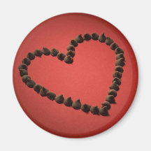 Valentin för chokladchipkärlek hjärta för dag kylskåpmagneter