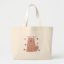 Valentin för ChowChjow röd hårig Tote Bag