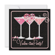 Valentin inbjudan för dagValentini Martini party