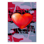 valentines dayhjärta hälsnings kort