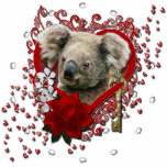 Valentines - nyckel till min hjärta - Koalabjörn Cut Out