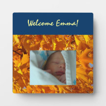 Välkommen baby! fotoplattor personifierar höst foto plack