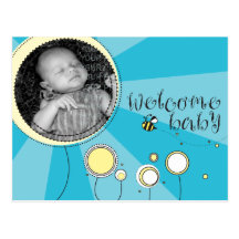 Välkommen baby vykort