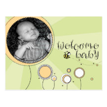 Välkommen baby vykort