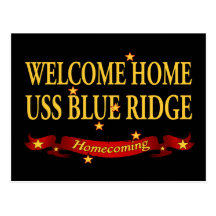 Välkomnande hem- USS Blue Ridge Vykort