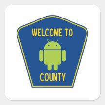 Välkomnande till Androidlänet (kryp Droid undertec Klistermärke