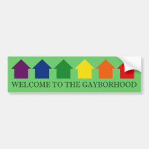 VÄLKOMNANDE TILL GAYBORHOODEN - .PNG BILDEKALER
