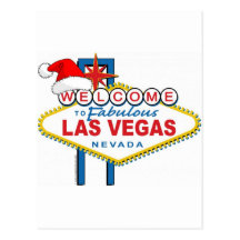 Välkomnande till sagolik Las Vegas jul Vykort