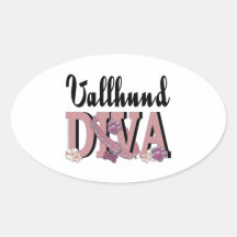 Vallhund DIVA Ovalformat Klistermärke