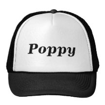 Vallmo hatt, lock, morfar trucker keps