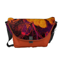 Vallmor i elektriskt guld messenger bag