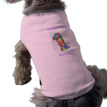 Valp 1st skjorta för födelsedag T (flickor) T-shirt För Hundar