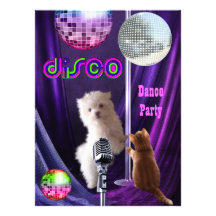 Valp för katt för hund för inbjudandiskoparty malt