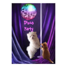 Valp för katt för hund för inbjudandiskoparty malt