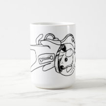 valp i utrymme kaffe muggar