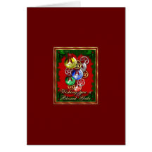Välsignad Yule Wicca julPentagram Kort