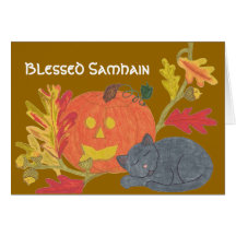 Välsignade Samhain Hälsningskort