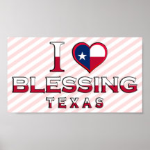 Välsignelse Texas Print
