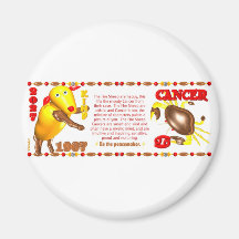 Valxart 1967 2027 avfyrar fårzodiaccancer kylskåpsnagnet