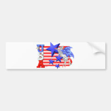 ValxArt USA flagga, stjärnor och flyghäst Bildekaler