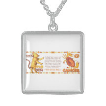 Valxarts född cancer 1974 för WoodTiger zodiac Anpassningsbar Halsband