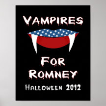 Vampyrer för Romney den roliga Halloween affischen