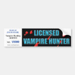 Vampyrjaktlicensen med blod stänker bildekal