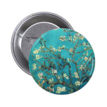 Van Gogh grenar med mandelblommar knäppas Knappar
