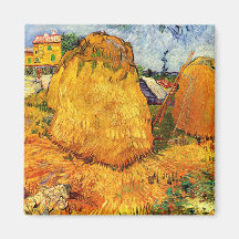 Van Gogh höstackar i den Provence magneten Magneter För Kylskåp