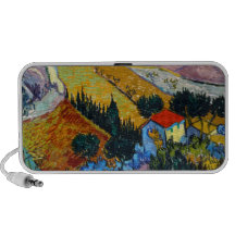 Van Gogh landskap med huset och ploughmanen Notebook Högtalare