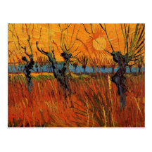 Van Gogh pilar på solnedgången, vintageImpressioni Vykort