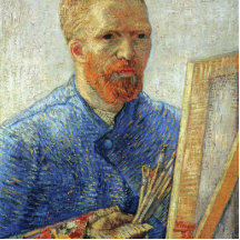 Van Gogh självporträtt framme av stafflin Photo Sculptures