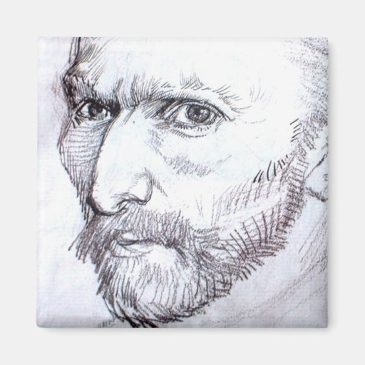 Van Gogh självporträtt Kylskåpmagneter