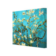 Van Gogh som blomstrar konst för mandelträd (F671) Sträckt Kanvastryck