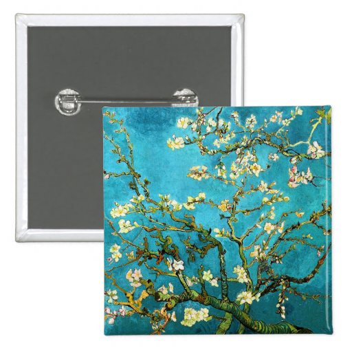 Van Gogh som blomstrar konst för mandelträd (F671) Knapp Med Nål