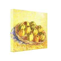 Van Gogh - stilleben med äpplebasketen Kanvasdukar Med Gallerikvalitet