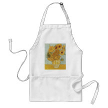 Van Gogh - stilleben: Vas med 12 solrosor Förkläde