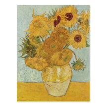 Van Gogh - stilleben: Vas med 12 solrosor Vykort