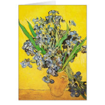 Van Gogh stillebenvas, konst för Irises (F678) Hälsnings Kort