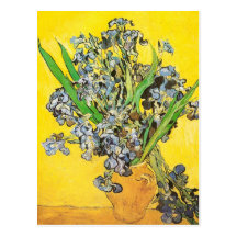 Van Gogh stillebenvas, konst för Irises (F678) Vykort