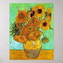 Van Gogh tolv solrosaffisch