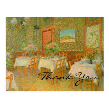 Vans Gogh insida av en restaurang Vykort