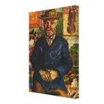 Vans Gogh "porträtt av Père Tanguy" (1887) Canvastryck