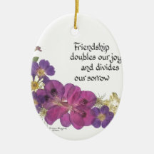 Vänskap och blommor juldekoration